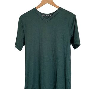 GAIAM Unisex Deep Forest Green V-Neck Tee